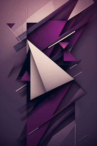 Tablou decorativ - Cristale violet in relief Abstract 3D 82