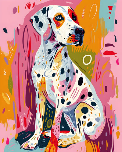 Tablou decorativ - Dalmatianul in culori pop