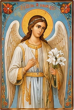 Icoana ornamentala - Sfantul Arhanghel Gavriil