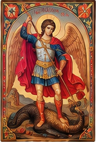 Icoana ornamentala - Sfantul Arhanghel Mihail