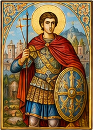 Icoana - Sfantul Mare Mucenic Mina