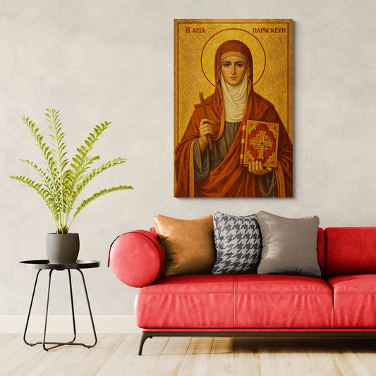 Icoana pe panza - Sfânta Cuvioasă Parascheva