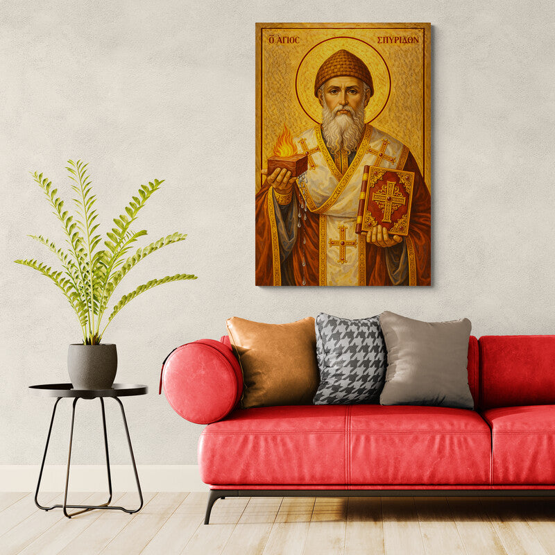 Icoana pe panza - Sfântul Spiridon al Trimitundei - Zibo.ro