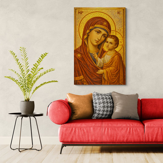 Icoana pe panza - Maica Domnului Kazanskaia