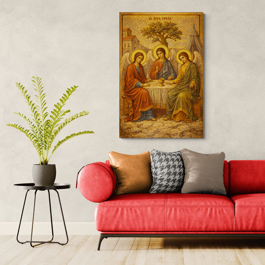Icoana pe panza -  Sfânta Treime – Stejarul Mamvri