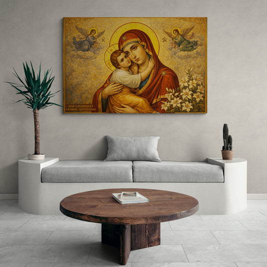 Icoana   - Maica Domnului – Grabnic Ajutătoare – Canvas, Sticla sau Aluminiu