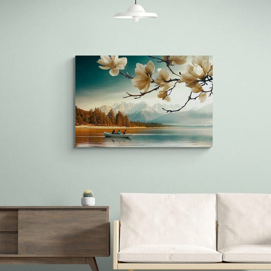 Tablou Canvas - Barca pe Lac