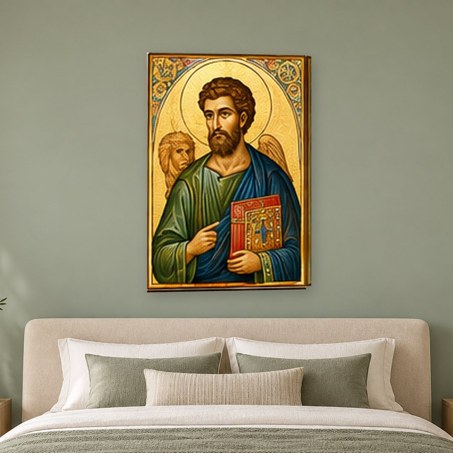 Icoana - Sfantul Evanghelist Marcu pe perete, in camera - Zibo.ro