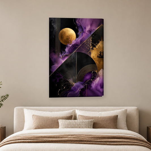 Tablou decorativ - Abstract Negru si Alb pe perete, in camera - Zibo.ro
