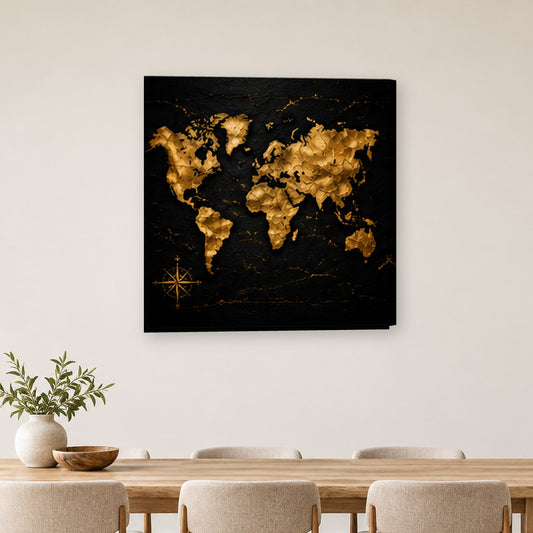 Tablou decorativ - Abstract Negru pe perete, in camera - Zibo.ro