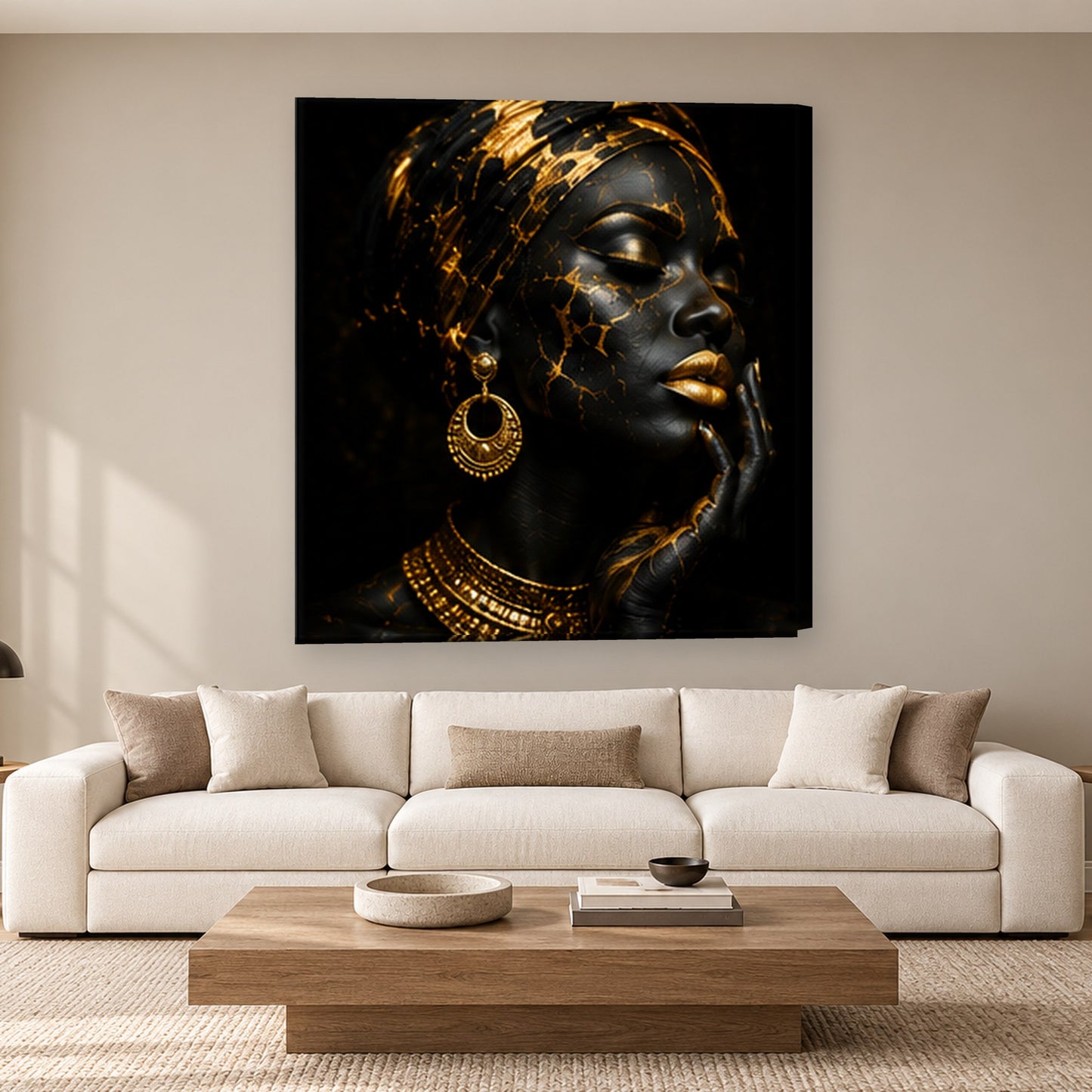 Tablou decorativ - Africana cu Par Impletit pe perete, in camera - Zibo.ro