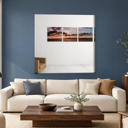 Tablou canvas - Apus pe perete, in camera - Zibo.ro