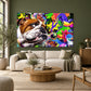 Tablou decorativ - Bulldog pe perete, in camera - Zibo.ro