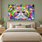 Tablou decorativ - Pisica Abstract Fluorescent pe perete, in camera - Zibo.ro