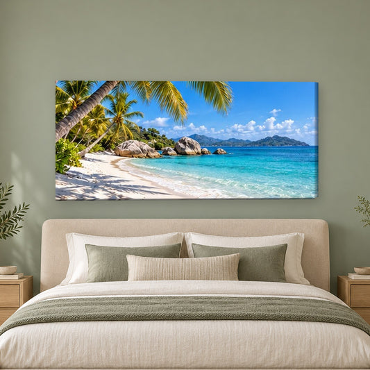 Tablou decorativ - Adapost tropical pe perete, in camera - Zibo.ro