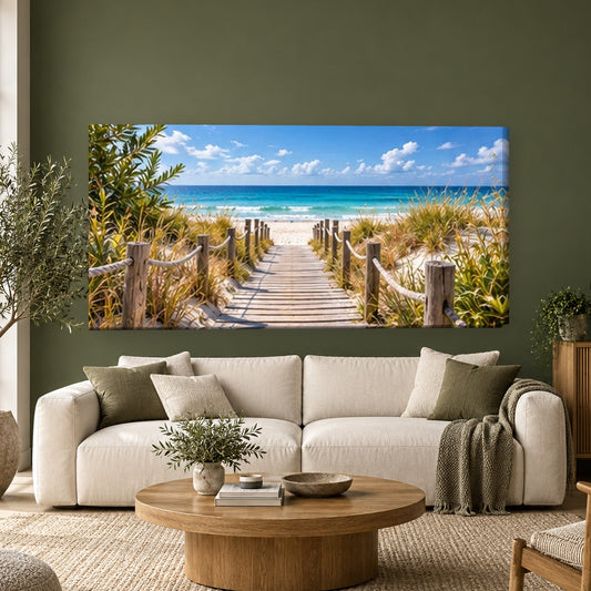 Tablou decorativ - Aleea catre mare pe perete, in camera - Zibo.ro