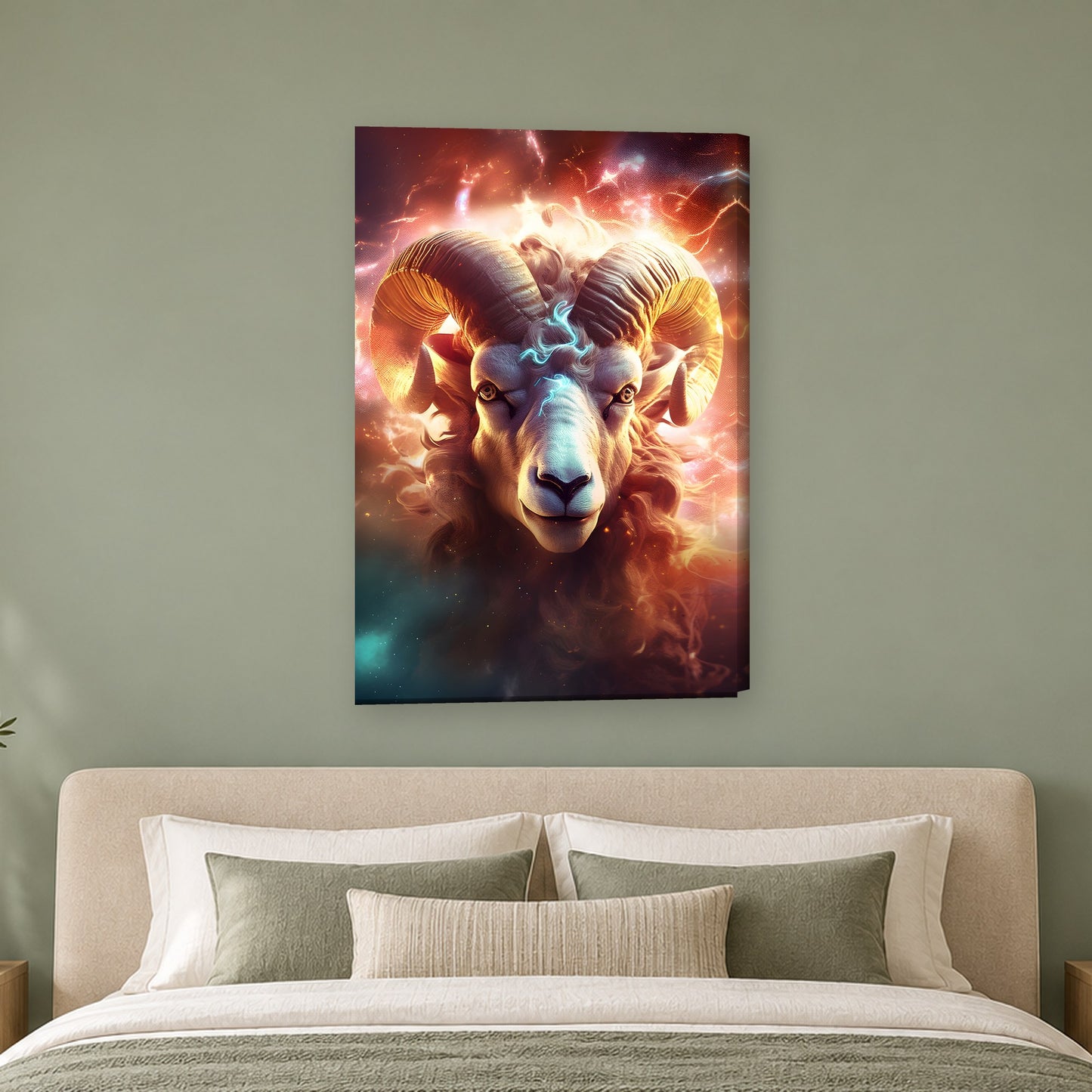 Tablou decorativ - Berbecul cosmic pe perete, in camera - Zibo.ro