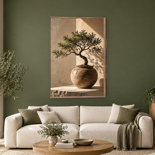 Tablou decorativ - Bonsai zen pe perete, in camera - Zibo.ro