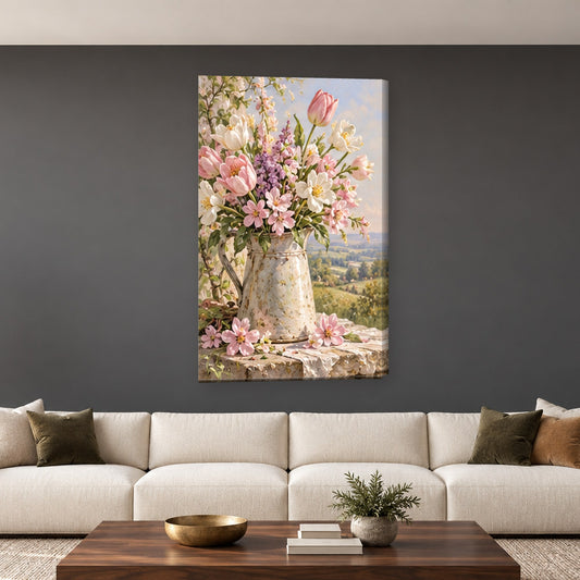 Tablou decorativ - Buchet de primavara pe perete, in camera - Zibo.ro