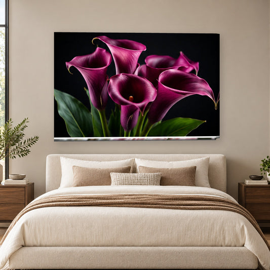 Tablou decorativ - Calele Magenta pe perete, in camera - Zibo.ro