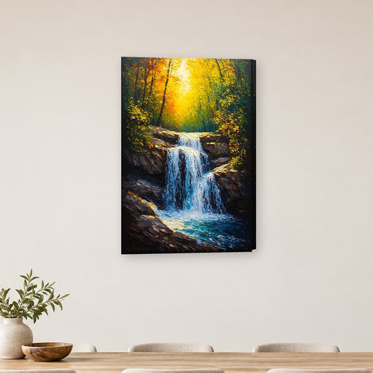 Tablou decorativ - Cascada de lumina pe perete, in camera - Zibo.ro