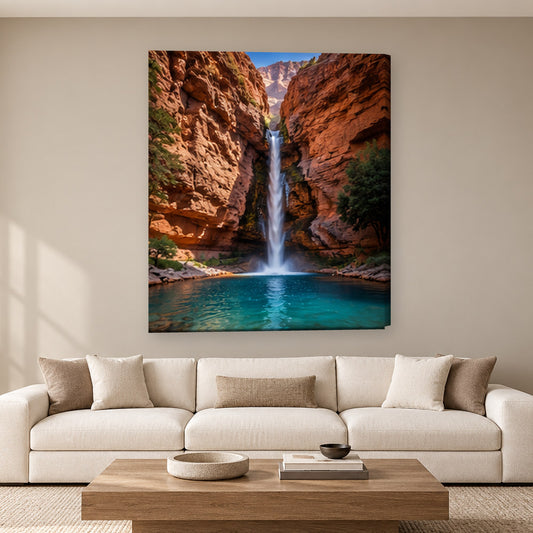 Tablou decorativ - Cascada din canion pe perete, in camera - Zibo.ro