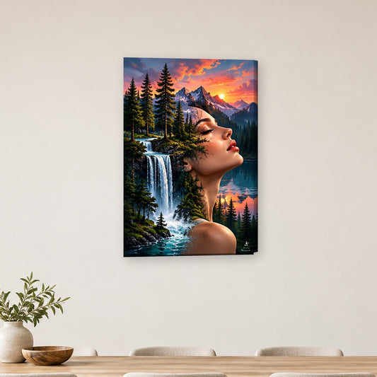 Tablou decorativ - Cascada dintre Brazi pe perete, in camera - Zibo.ro