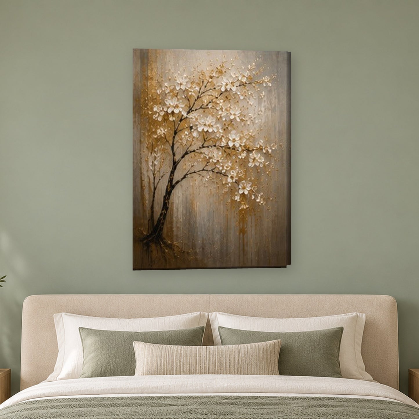 Tablou decorativ - Ciresul alb pe perete, in camera - Zibo.ro
