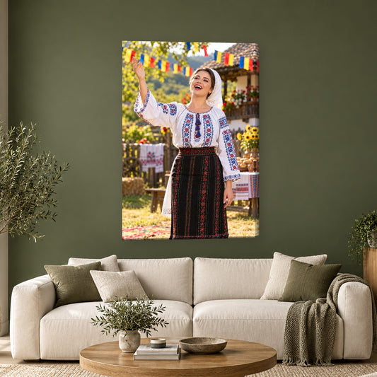 Tablou decorativ - Colacul de sarbatoare pe perete, in camera - Zibo.ro