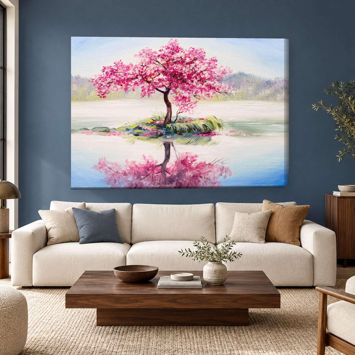 Tablou decorativ - Copacul curcubeu pe perete, in camera - Zibo.ro
