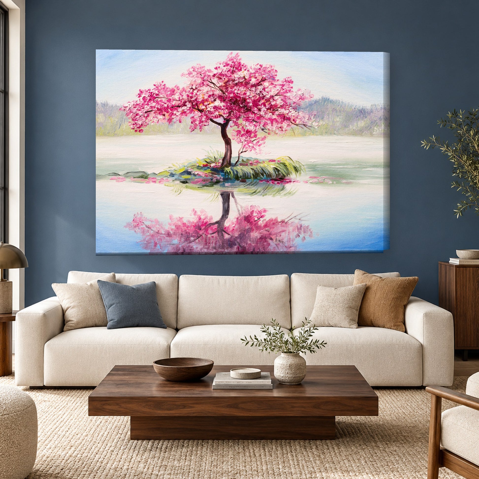 Tablou decorativ - Copacul curcubeu pe perete, in camera - Zibo.ro