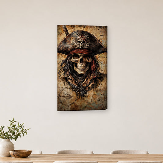 Tablou decorativ - Craniul piratului pe perete, in camera - Zibo.ro