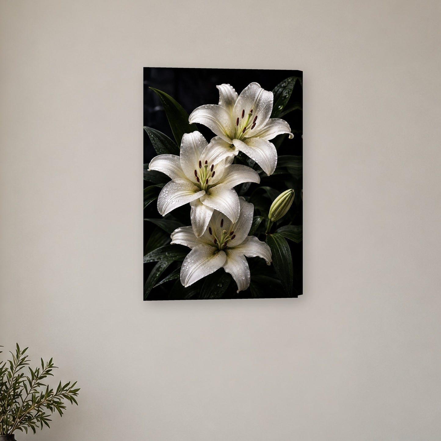 Tablou decorativ - Crinii din Vaza de Sticla pe perete, in camera - Zibo.ro