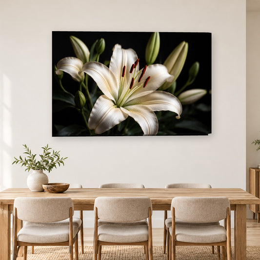 Tablou decorativ - Crinul cu Boboci pe perete, in camera - Zibo.ro