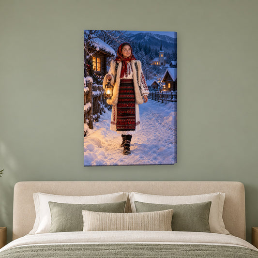 Tablou decorativ - Cununa de mireasa pe perete, in camera - Zibo.ro