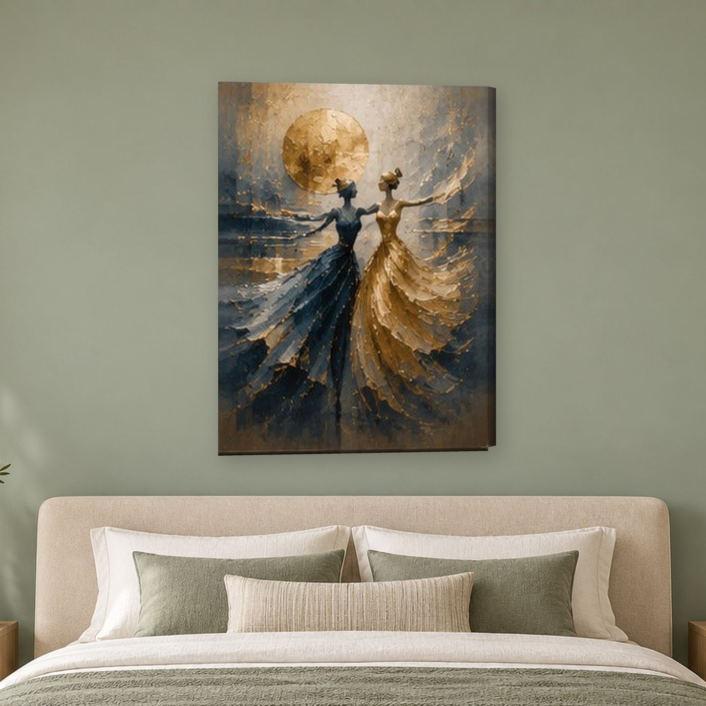 Tablou decorativ - Dans sub luna de aur pe perete, in camera - Zibo.ro