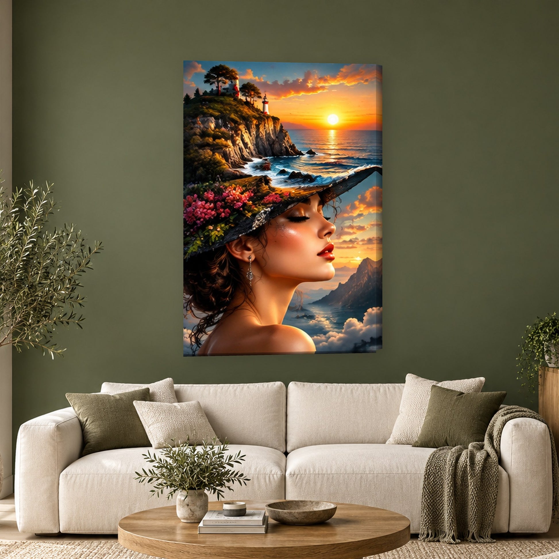 Tablou decorativ - Farul de pe Faleza pe perete, in camera - Zibo.ro