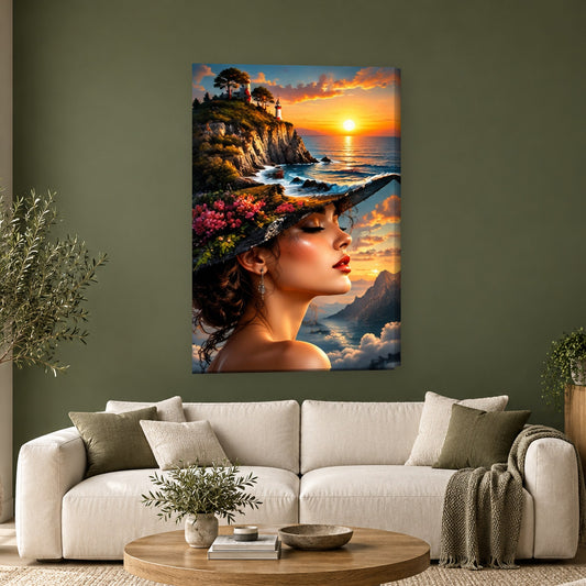 Tablou decorativ - Farul de pe Faleza pe perete, in camera - Zibo.ro