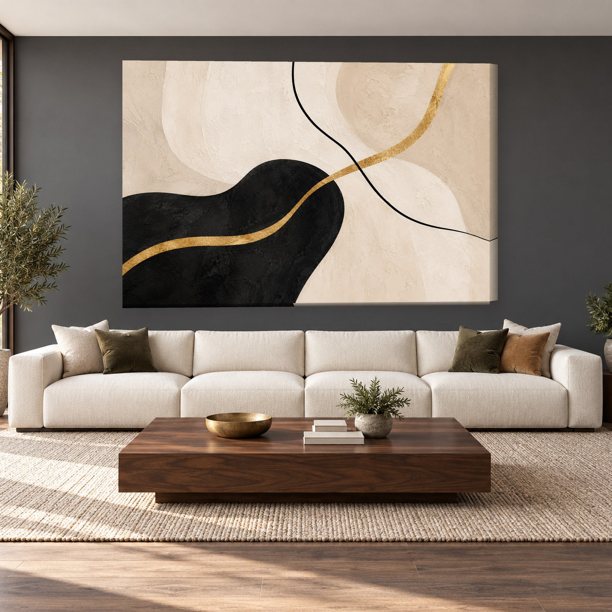 Tablou decorativ - Firul de aur pe perete, in camera - Zibo.ro