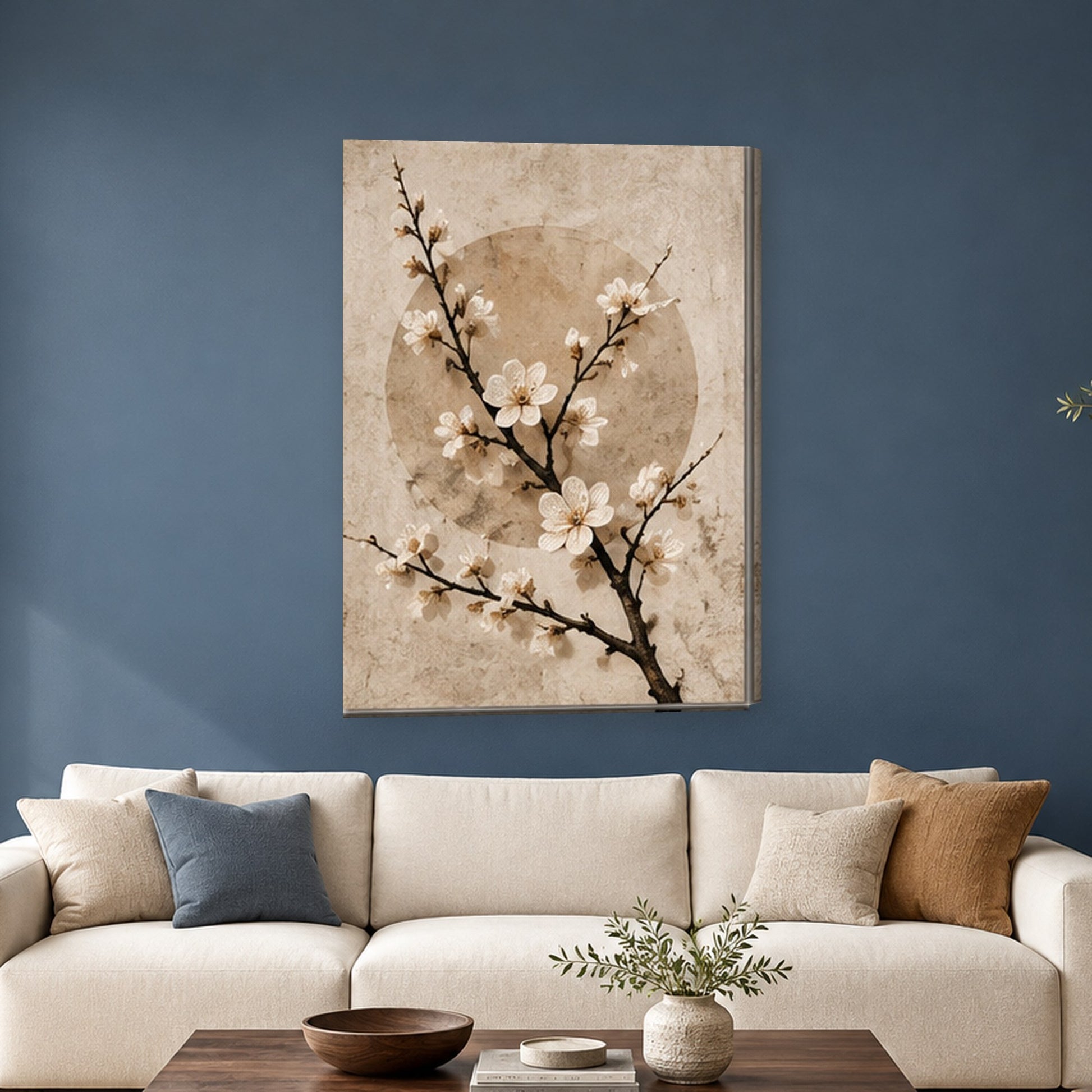 Tablou decorativ - Floare de cires pe perete, in camera - Zibo.ro