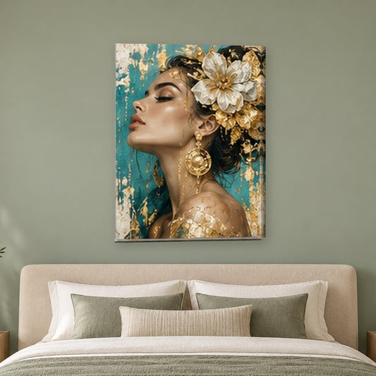 Tablou decorativ - Floare de fildes pe perete, in camera - Zibo.ro