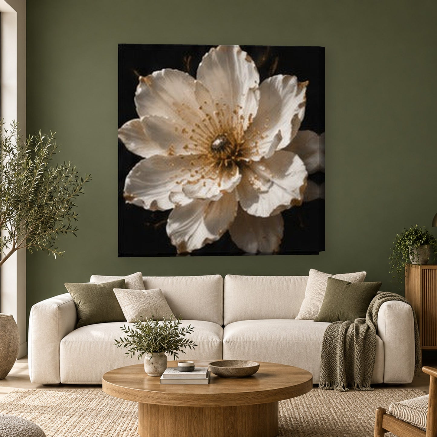 Tablou decorativ - Floarea de portelan pe perete, in camera - Zibo.ro