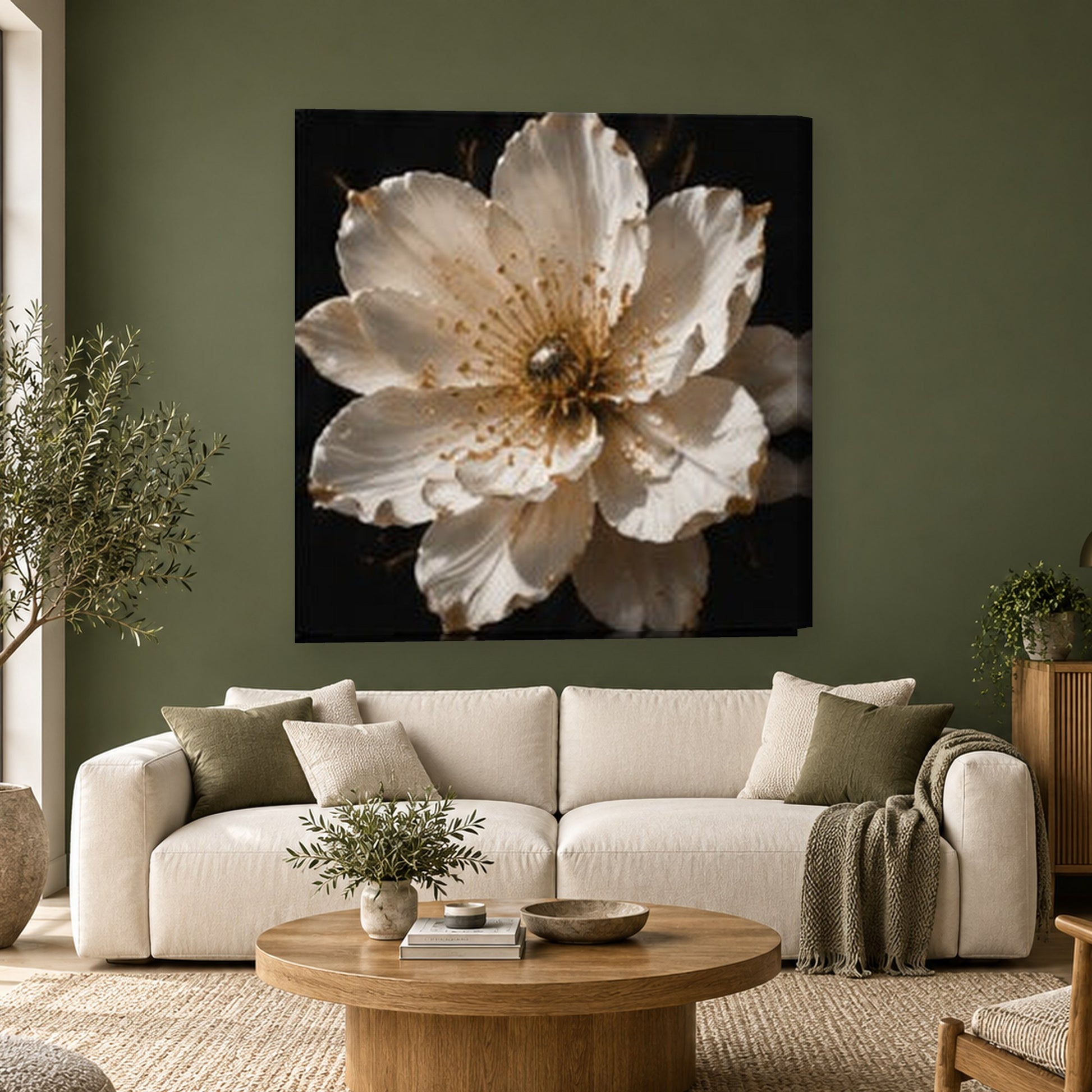 Tablou decorativ - Floarea de portelan pe perete, in camera - Zibo.ro