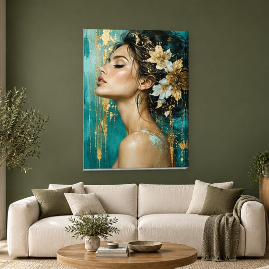 Tablou decorativ - Floarea noptii pe perete, in camera - Zibo.ro