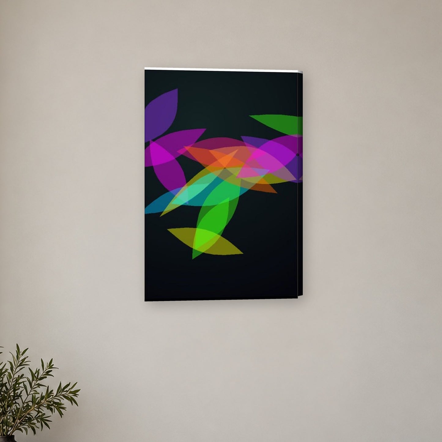 Tablou decorativ - Frunze de lumina pe perete, in camera - Zibo.ro
