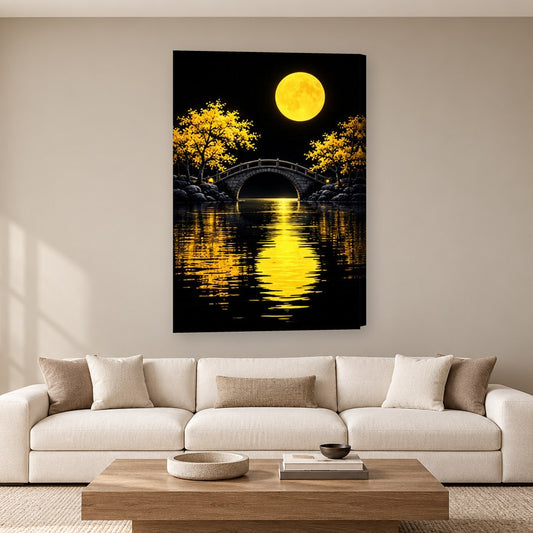 Tablou decorativ - Gardul de sub copacul rosu pe perete, in camera - Zibo.ro