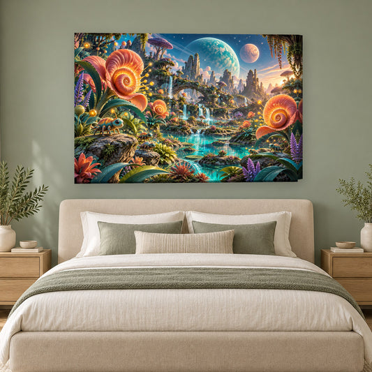 Tablou decorativ - Gradina Extraterestra pe perete, in camera - Zibo.ro