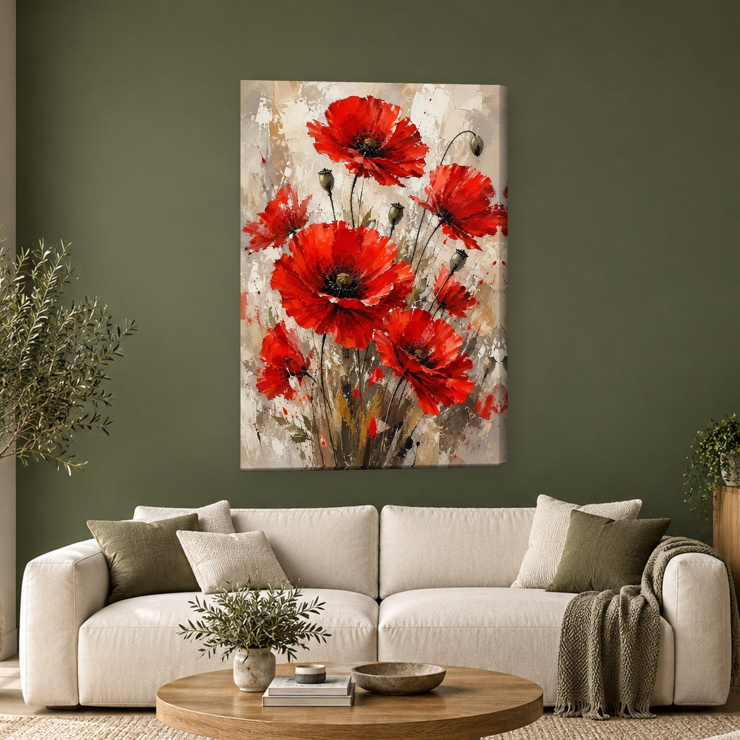 Tablou decorativ - Macii Rosii pe perete, in camera - Zibo.ro