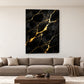Tablou decorativ - Marmura neagra cu auriu pe perete, in camera - Zibo.ro