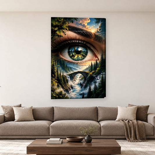 Tablou decorativ - Ochiul Padurii pe perete, in camera - Zibo.ro